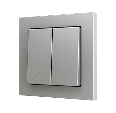 ZS55 - Pulsador Soft doble para 2 entradas binarias 55x55 mm