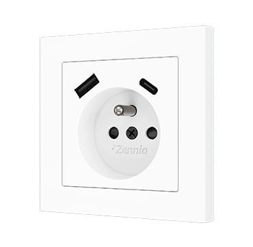 ZS55 – Enchufe francés con USB C + A