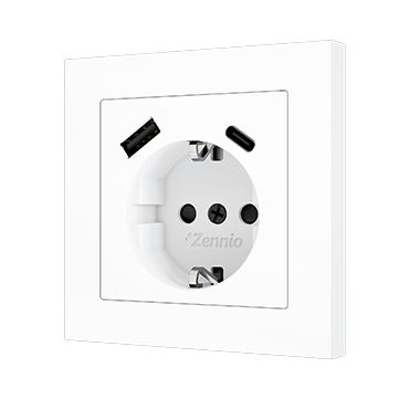 ZS55 - Enchufe Schuko con USB C + A
