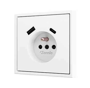 ZS70 – Enchufe francés con USB C + A