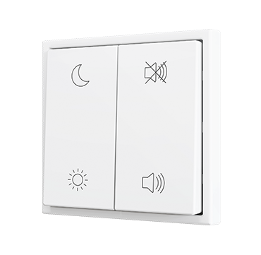 ZS70 - Pulsador Soft doble para 4 entradas binarias 70x70 mm